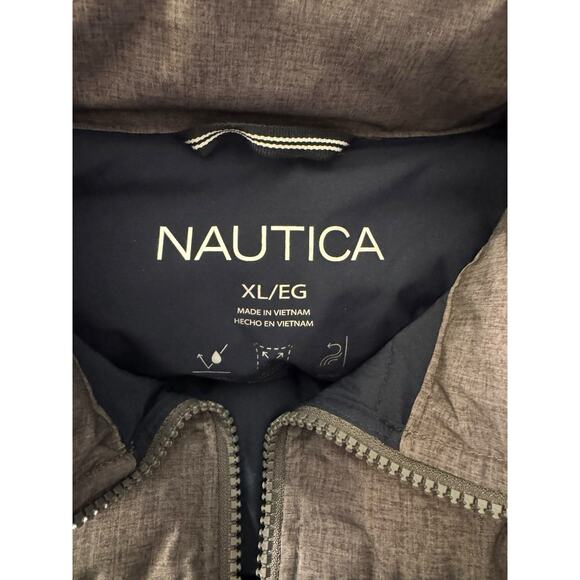 Nautica NEW Puffer Jacket Men's XL Gray Winter Coat Water & Wind Resistant - Picture 8 of 10